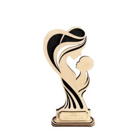 Anya és gyermek fa dísz – Anyák napi ajándék