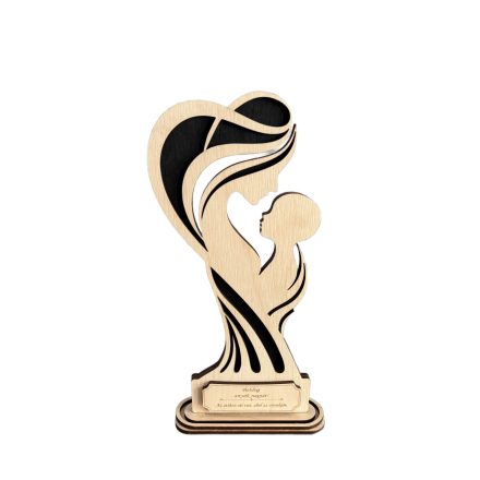 Anya és gyermek fa dísz – Anyák napi ajándék