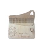 Gravírozott fa esküvői pénzátadó boríték