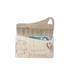 Gravírozott fa esküvői pénzátadó boríték