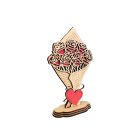 Örök rózsacsokor - kézzel festett, lézervágott dísz