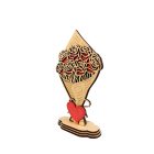 Örök rózsacsokor - kézzel festett, lézervágott dísz