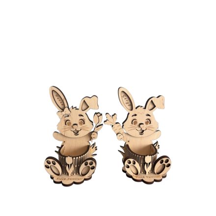 Húsvéti nyuszis tojástartó - Kosár formájú