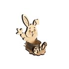 Húsvéti nyuszis tojástartó - Kosár formájú